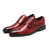 Crocodile Pattern Leather Shoes - Image 12
