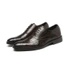 Crocodile Pattern Leather Shoes - Image 14