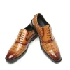 Crocodile Pattern Leather Shoes - Image 11