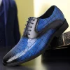 Crocodile Pattern Leather Shoes - Image 3