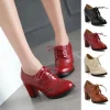 Oxfords British Square High Heel
